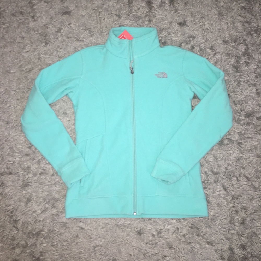 Light blue north flame fleece jacket